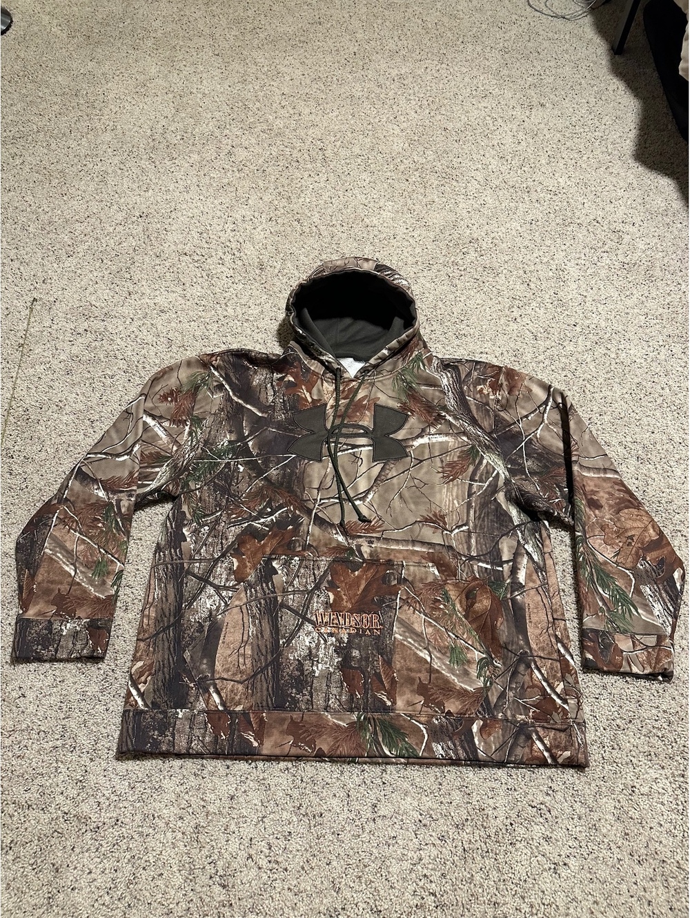 Under Armour Camo Hoodie Sweatshirt with Windsor Canadian Logo